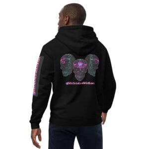GLITCH INTO OBLIVION :-  NEON ABYSS HOODIE