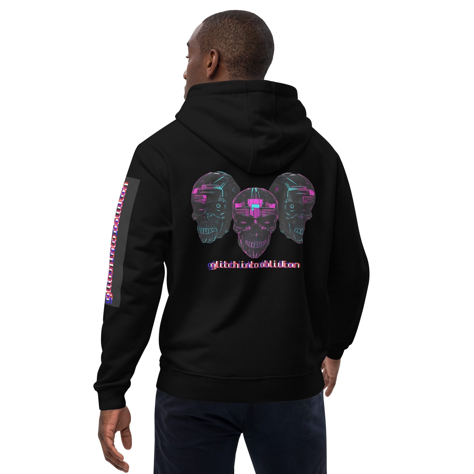 GLITCH INTO OBLIVION :- NEON ABYSS HOODIE