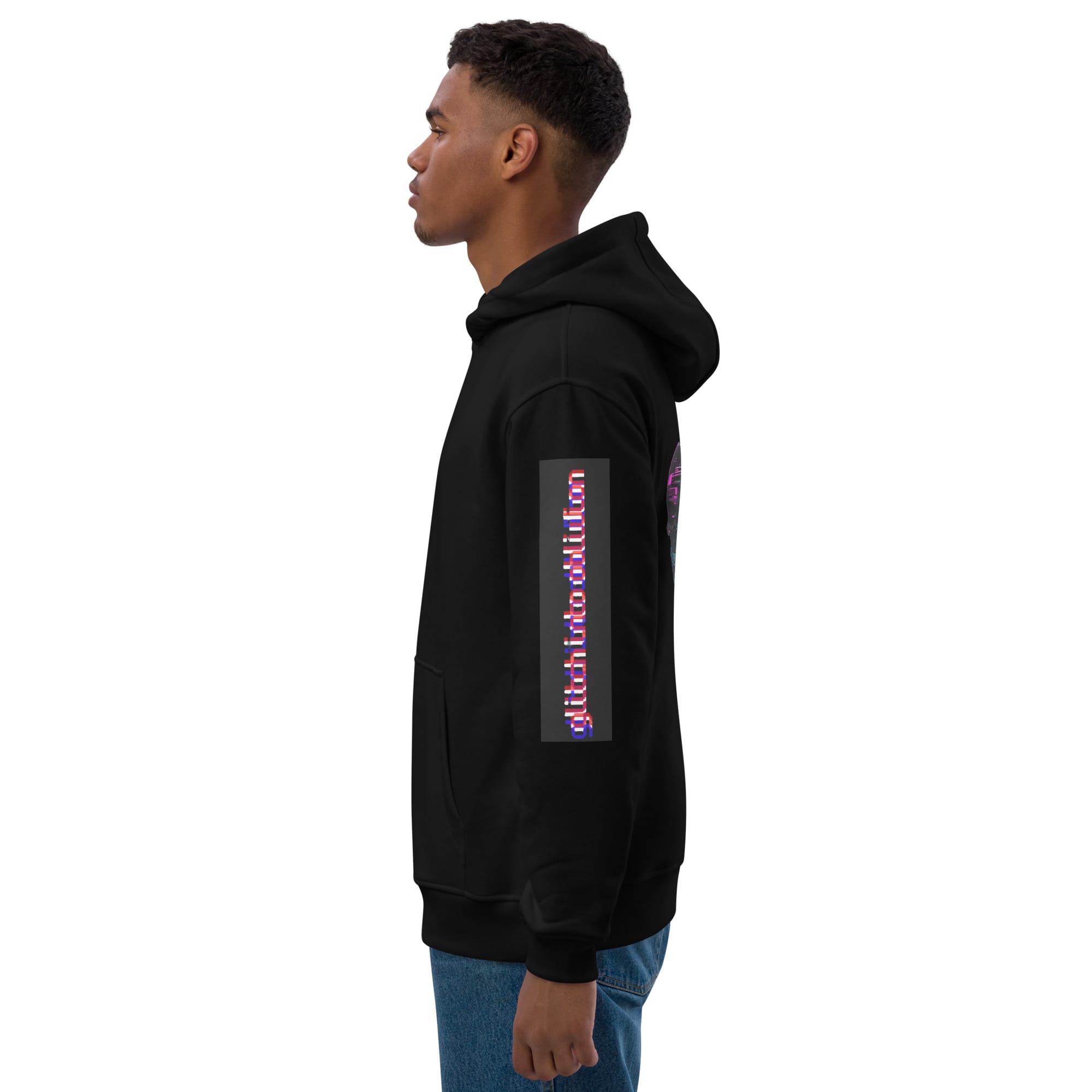 GLITCH INTO OBLIVION :- NEON ABYSS HOODIE - Image 4