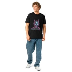 CYBER ONI RIBBED NECK TEE - NEON ABYSS - CERLION