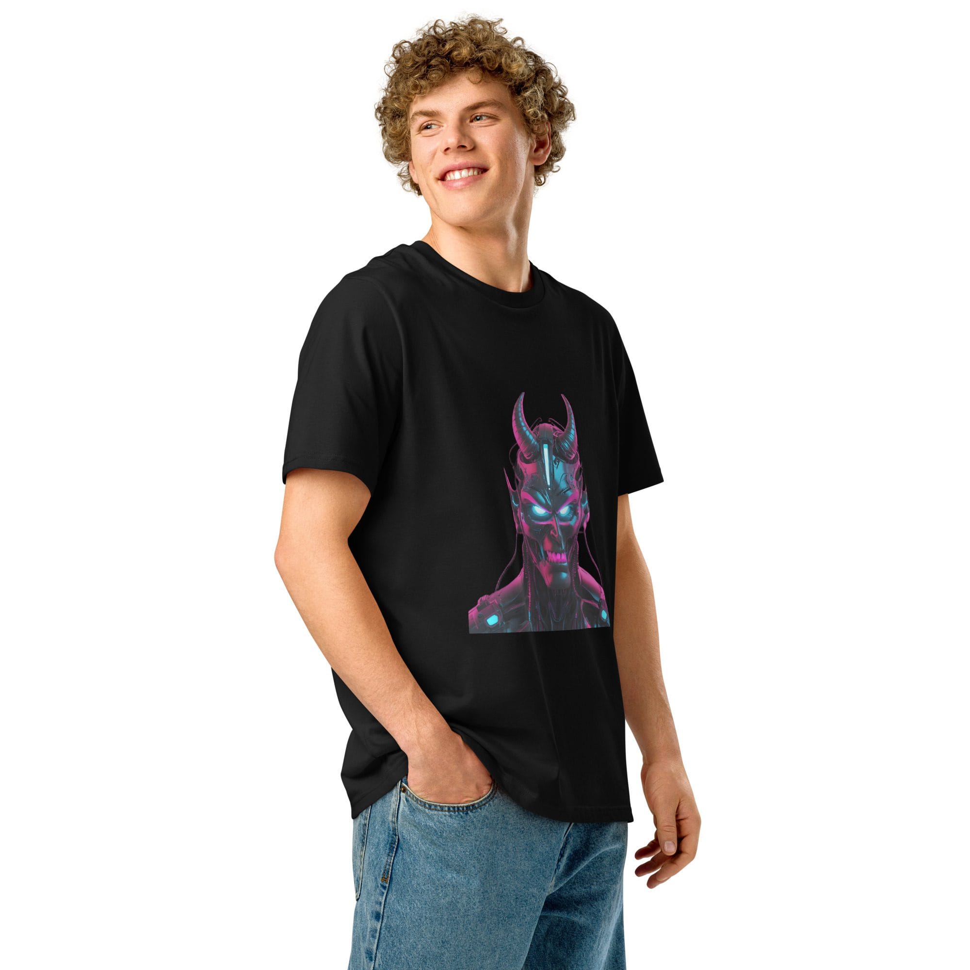 CYBER ONI RIBBED NECK TEE - NEON ABYSS - CERLION - Image 6