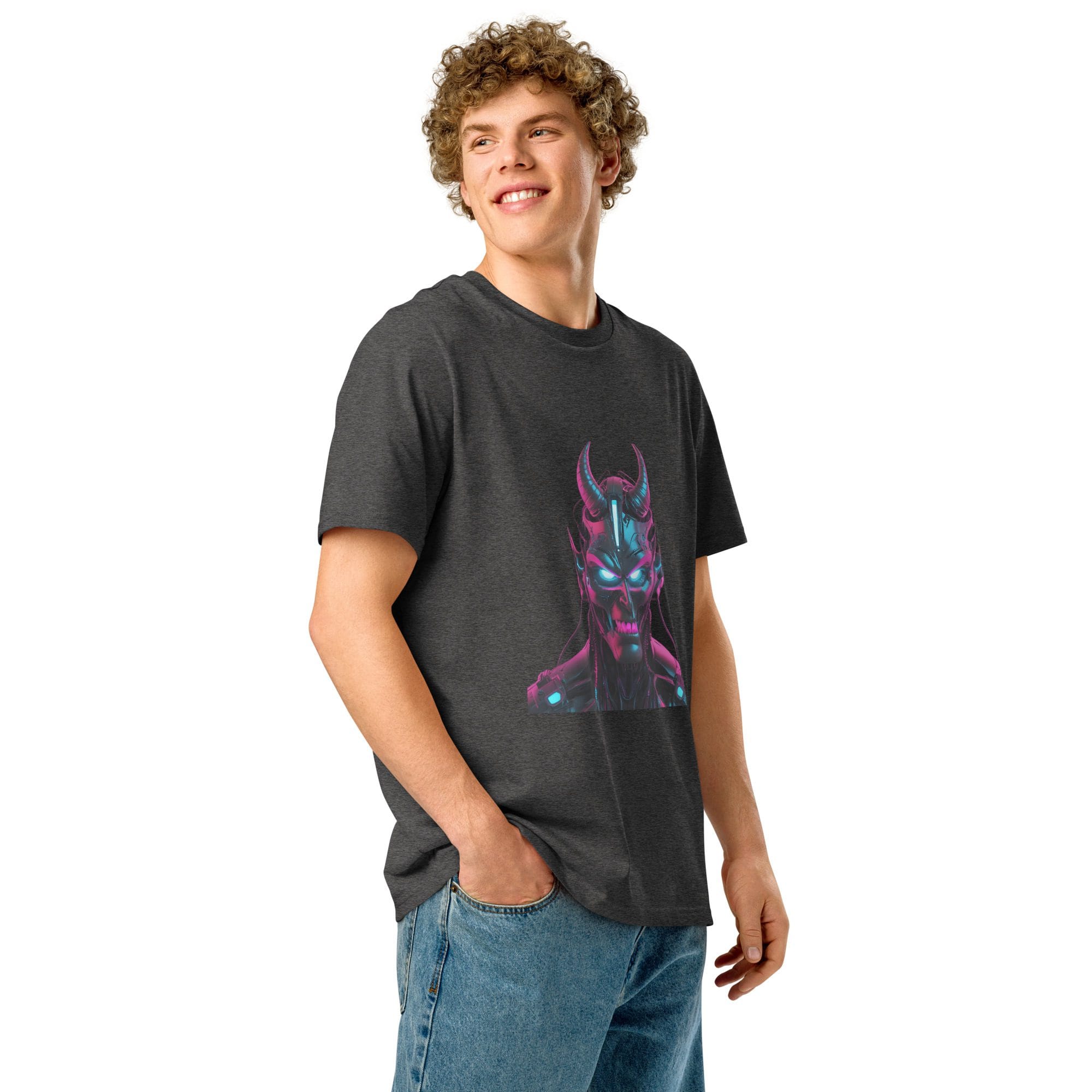 CYBER ONI RIBBED NECK TEE - NEON ABYSS - CERLION - Image 11