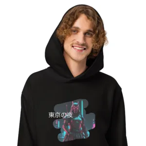 Tokyo Nights Oversized Hoodie - NEON ABYSS