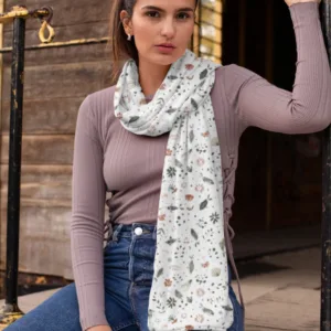 Quiet Folk  -  Hand-Drawn Buti Satin Stole